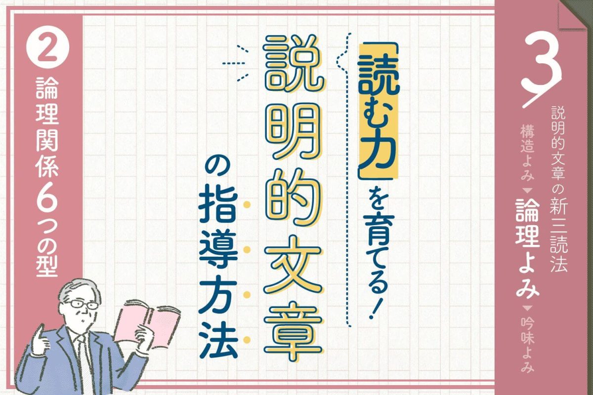 「読む力」を育てる!説明文・論説文の指導方法-説明的文章の新三読法[3]論理よみ②「柱←柱以外」の論理関係—6つの型